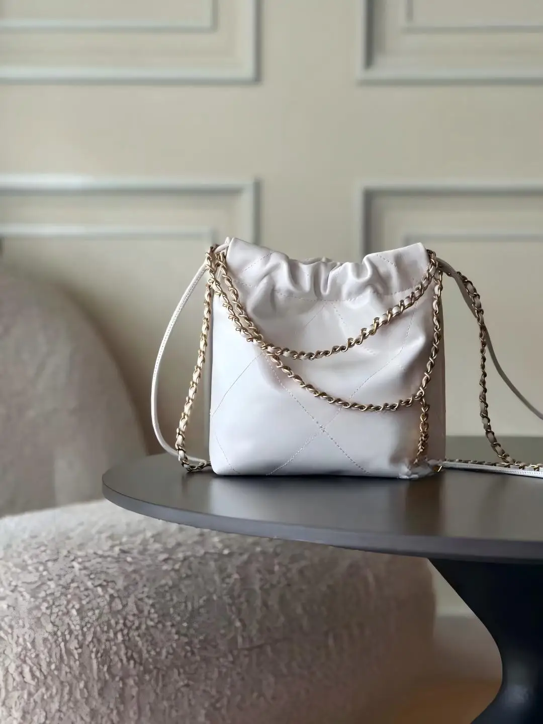 

Mini Pearl Chain Bag New Fashion Shoulder Handbag Women's Tote Diamond Grid Pattern Trash Bag Stylish Chinese Brand Handbag