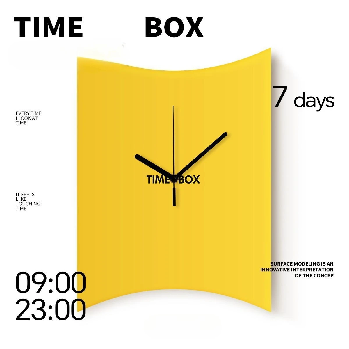 Time Box Modern Creative Living Room Wall Clock Simple Bedroom Decoration Perforated Silent Clock Clocks Wall Home Decor