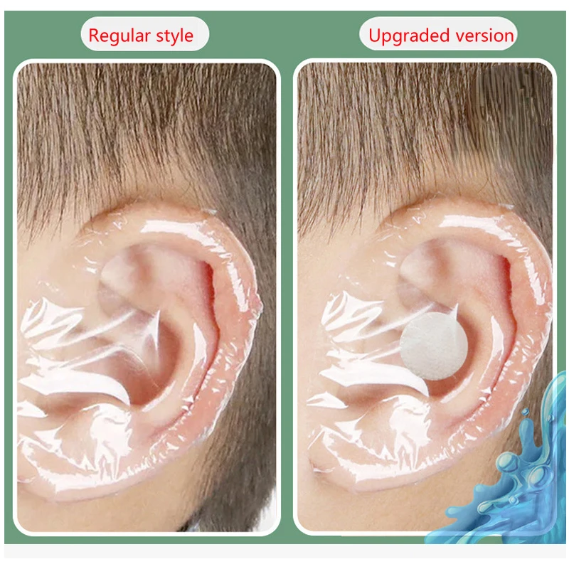 100pcs Baby Waterproof Ear Stickers Bath Swimming Infant Newborn Ear Care Paste(Transparent ) Nursing Ear Paste Baby Supplies