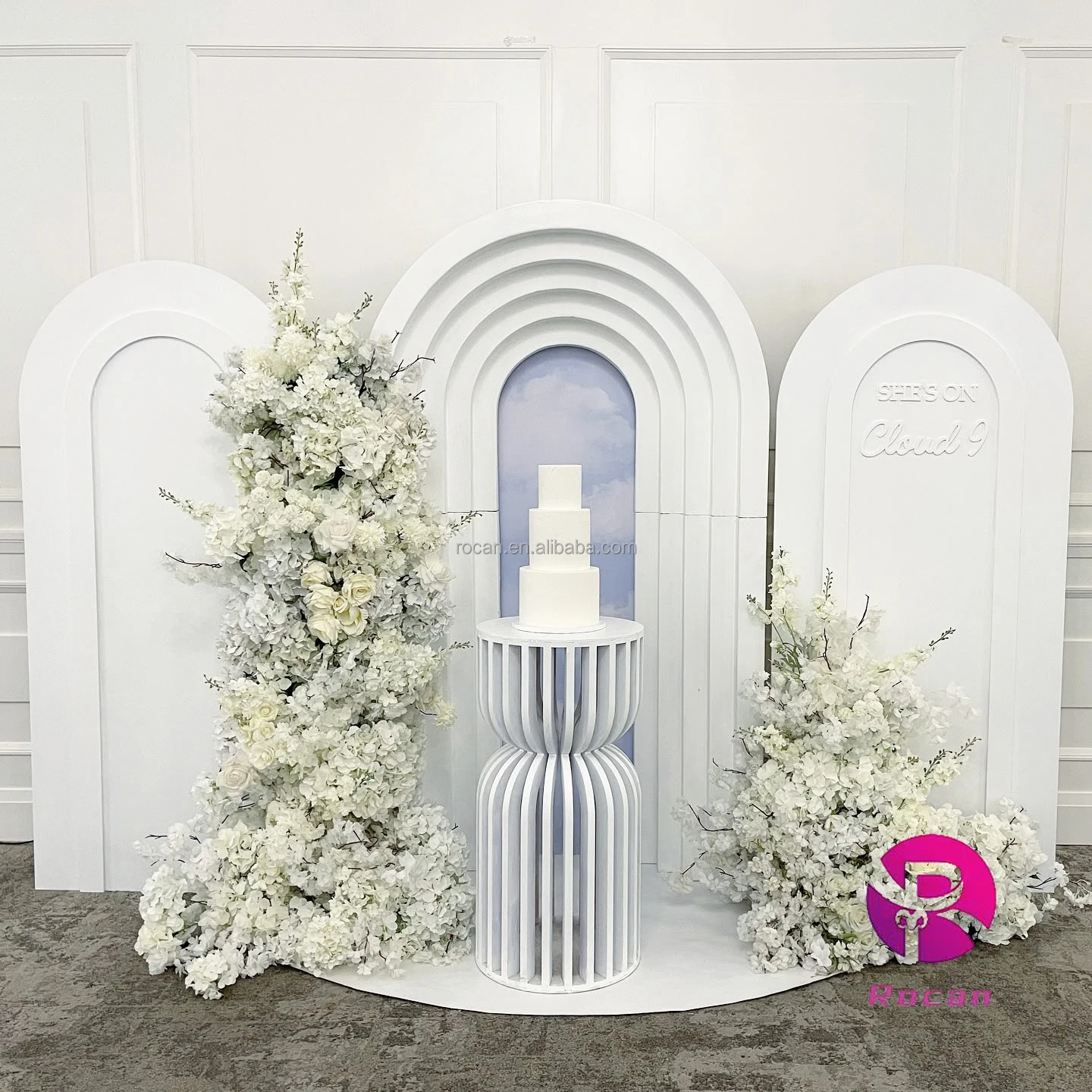 

White Acrylic Wedding Decor Events Wall Arch Stand Flower Panel Party Backdrop Decorations