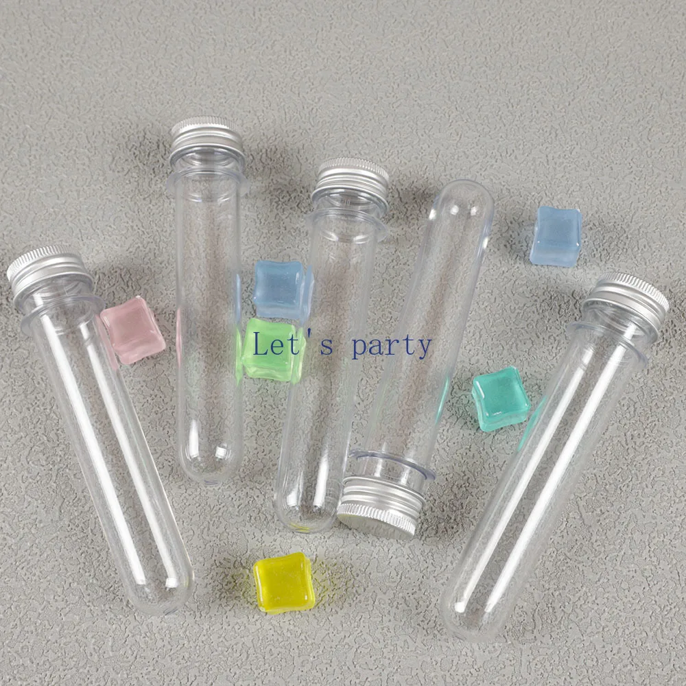 10Pcs Transparent 45ML Plastic Lab Test Tubes Candy Box Wedding Birthday Party Gift Packaging Box Baby Shower Party Decoration