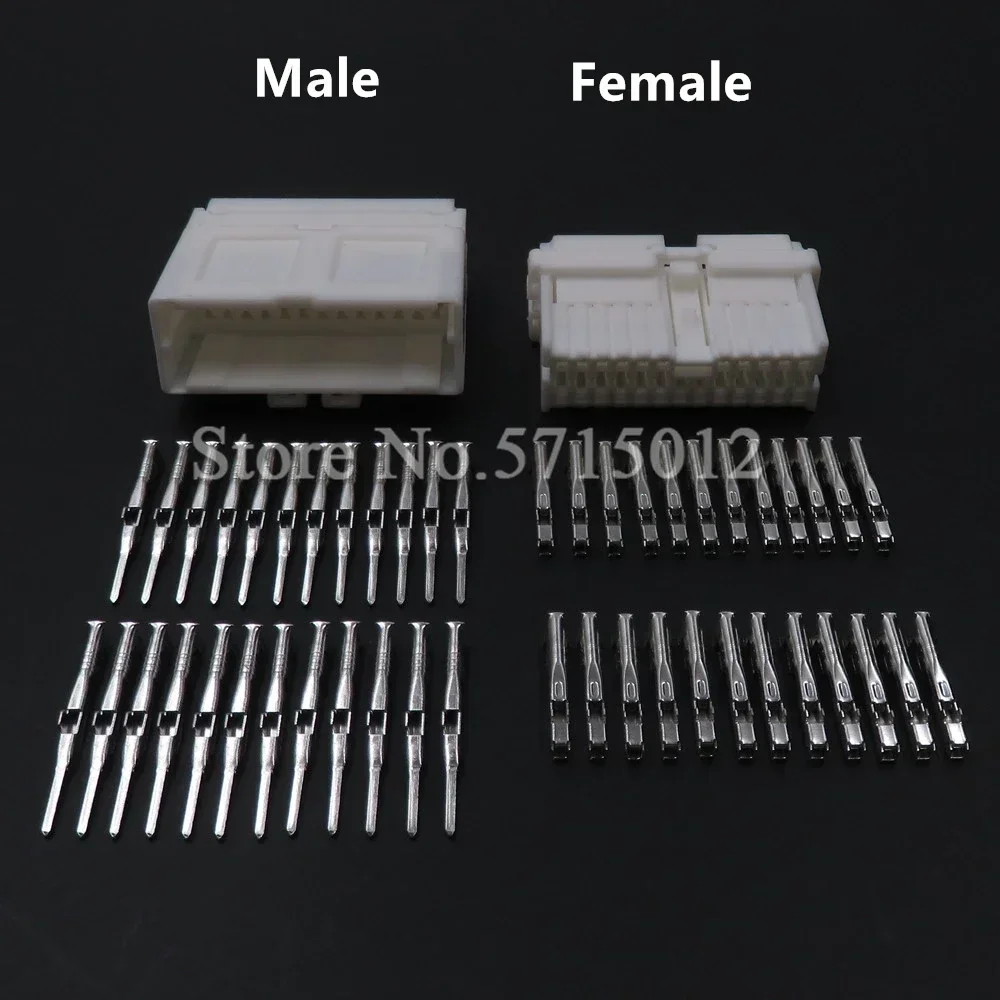 24 Hole 1123364-1 MG653033 1123387-1 Automotive Electric Cable Plastic Housing Unsealed Socket With Terminal Auto Parts