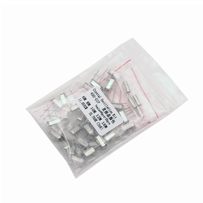 hc-49s DIP Crystal Oscillator electronic Kit resonator ceramic quartz resonator   7values X 5PCS 32.768K 6 8 10 12 11.0592 16MHZ