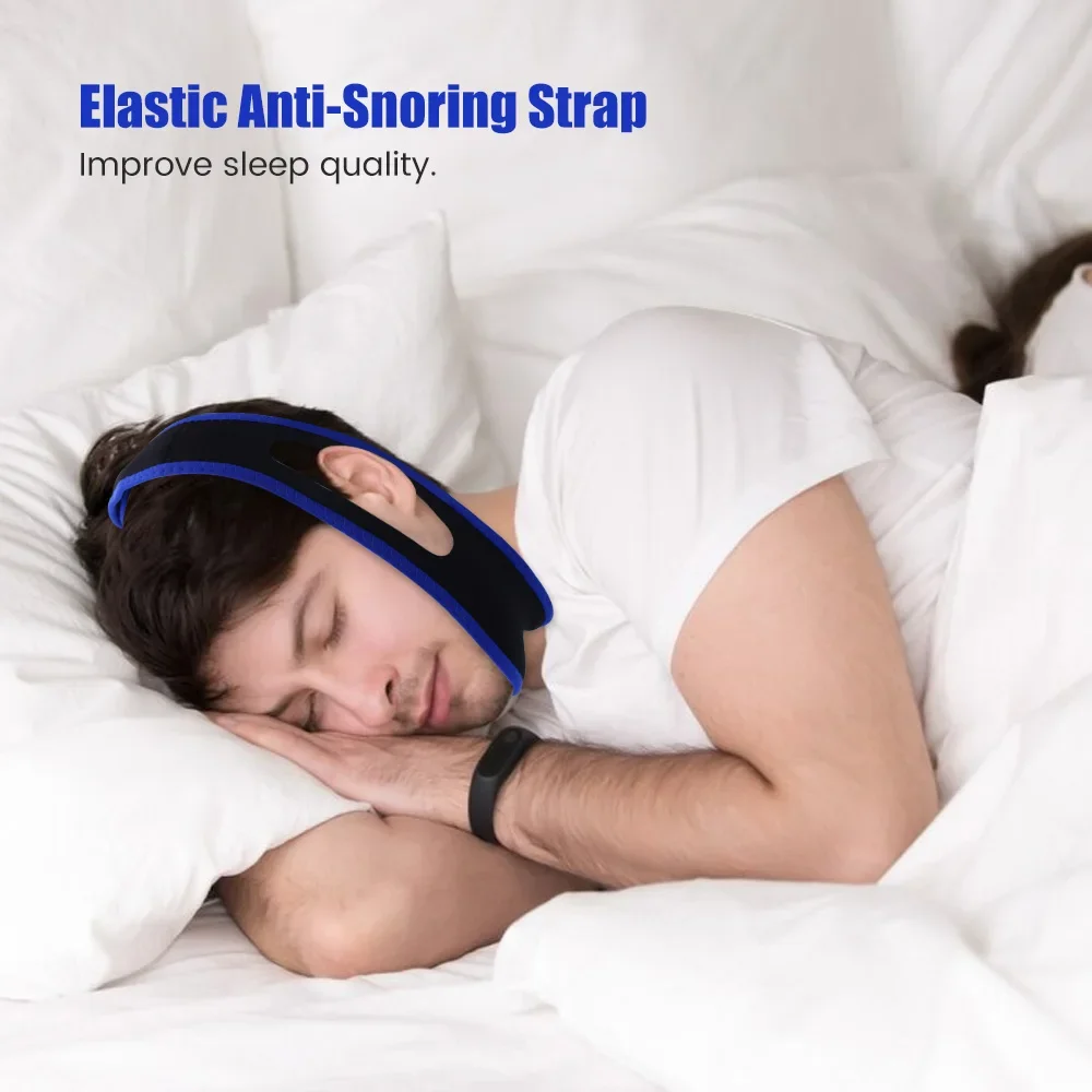 Breathable Anti Snore Belt Stop Snoring Chin Strap Woman Man Night sleep Support Aid Tools Snoring Protection Jaw Band Sleep Aid