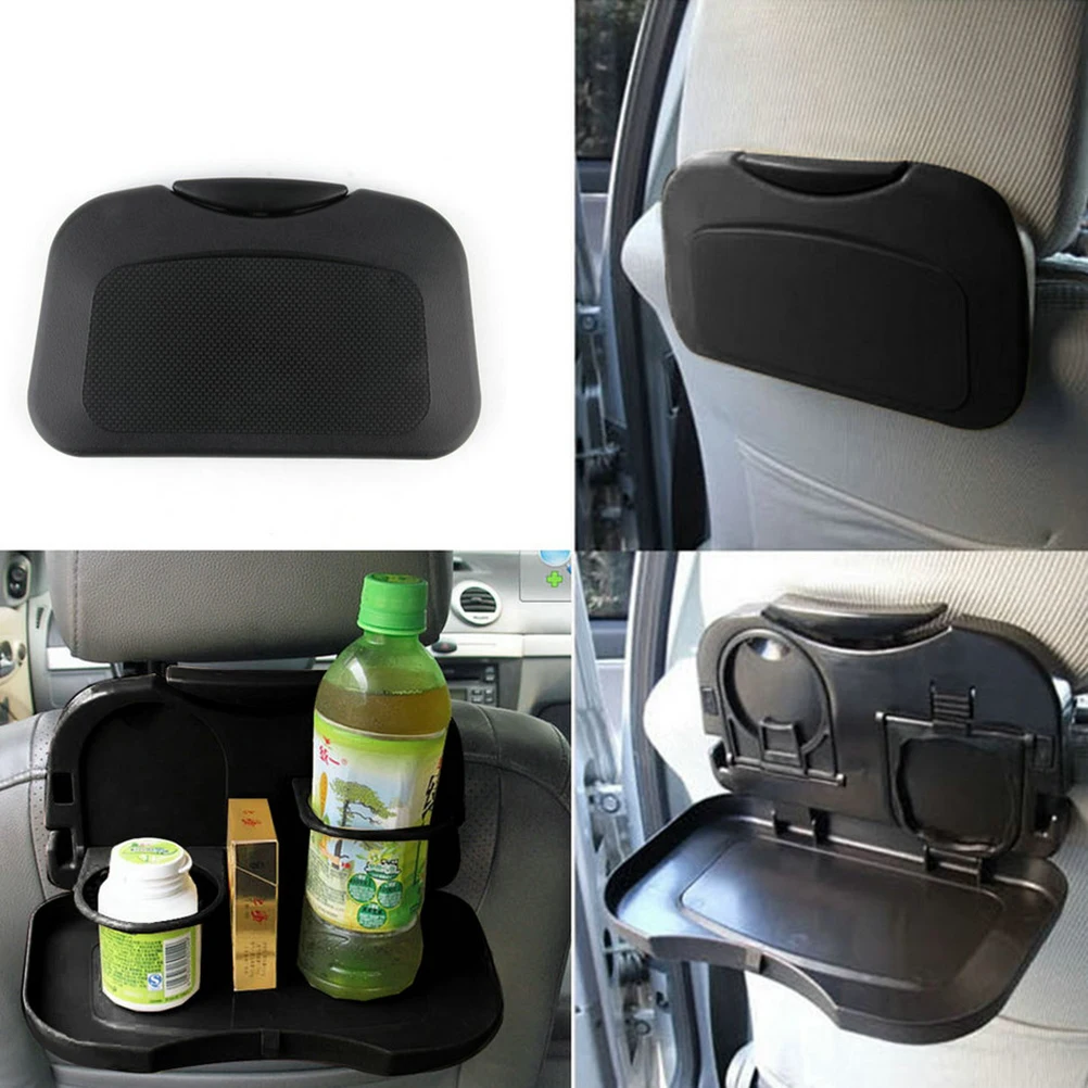 Car Tray Food Car Stand Rear Seat Beverage Rack Water Drink Holder Bottle Travel Mount Accessory Foldable Meal Cup Desk Table