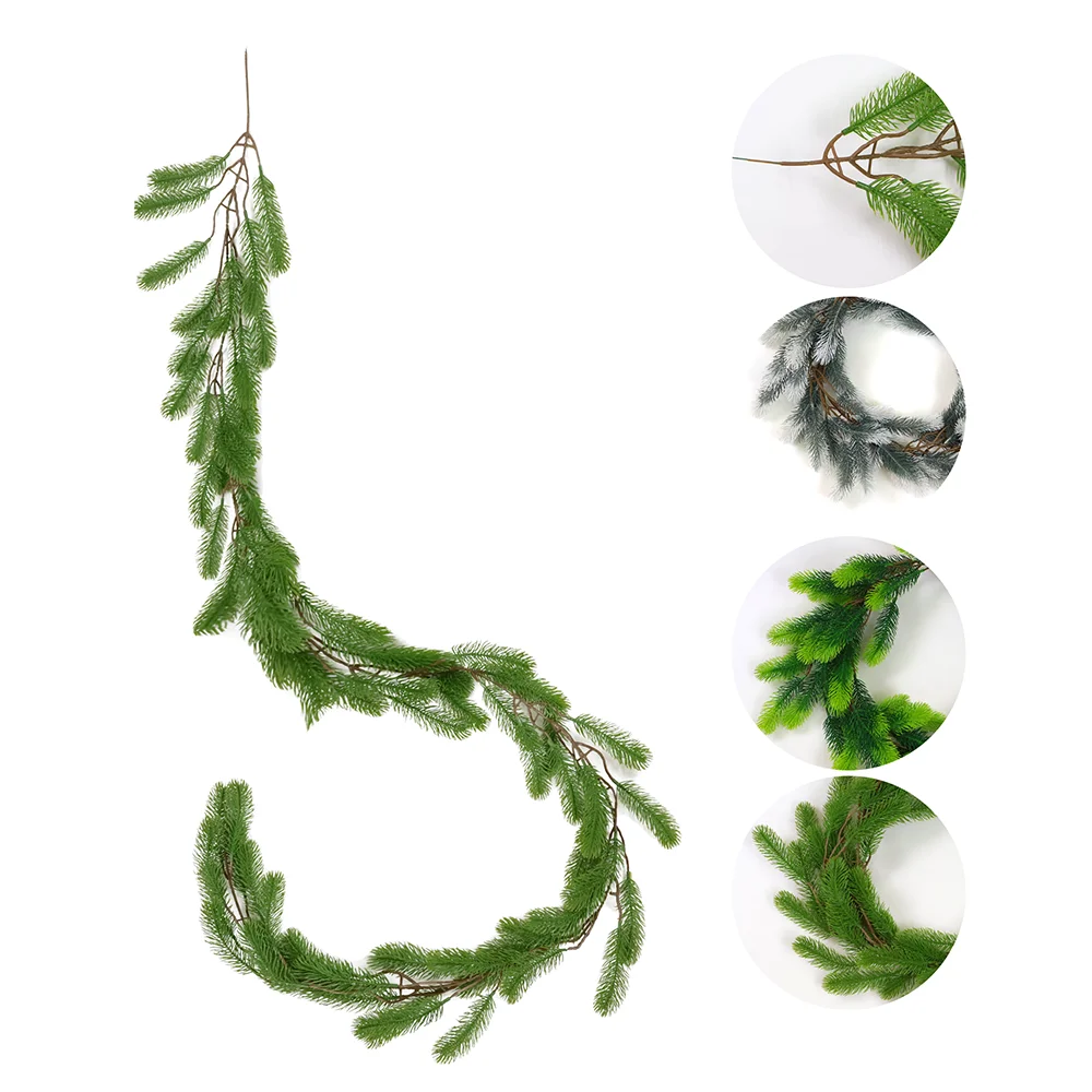 

2M Artificial Pine Garland Home Deco Seasonal Faux Greenery Garland Imitation Plant Real Touch Winter Pine Garland