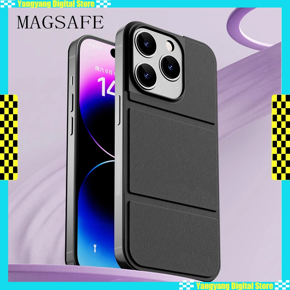 

ZOYU чехол для iPhone, магнитный Magsafe, вращающийся кронштейн без рамок, задняя наклейка, ультратонкий, подходит для Apple 15/16, аксессуары для чехлов