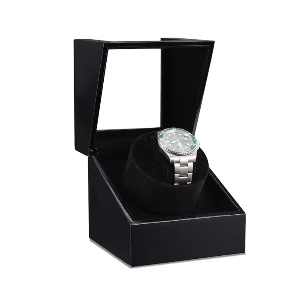 Silent Motor Single Watch Winder Storage Ultra Quiet Mechanical Watch Winder Anti-Magnetic Wooden Automatic Watch Winder
