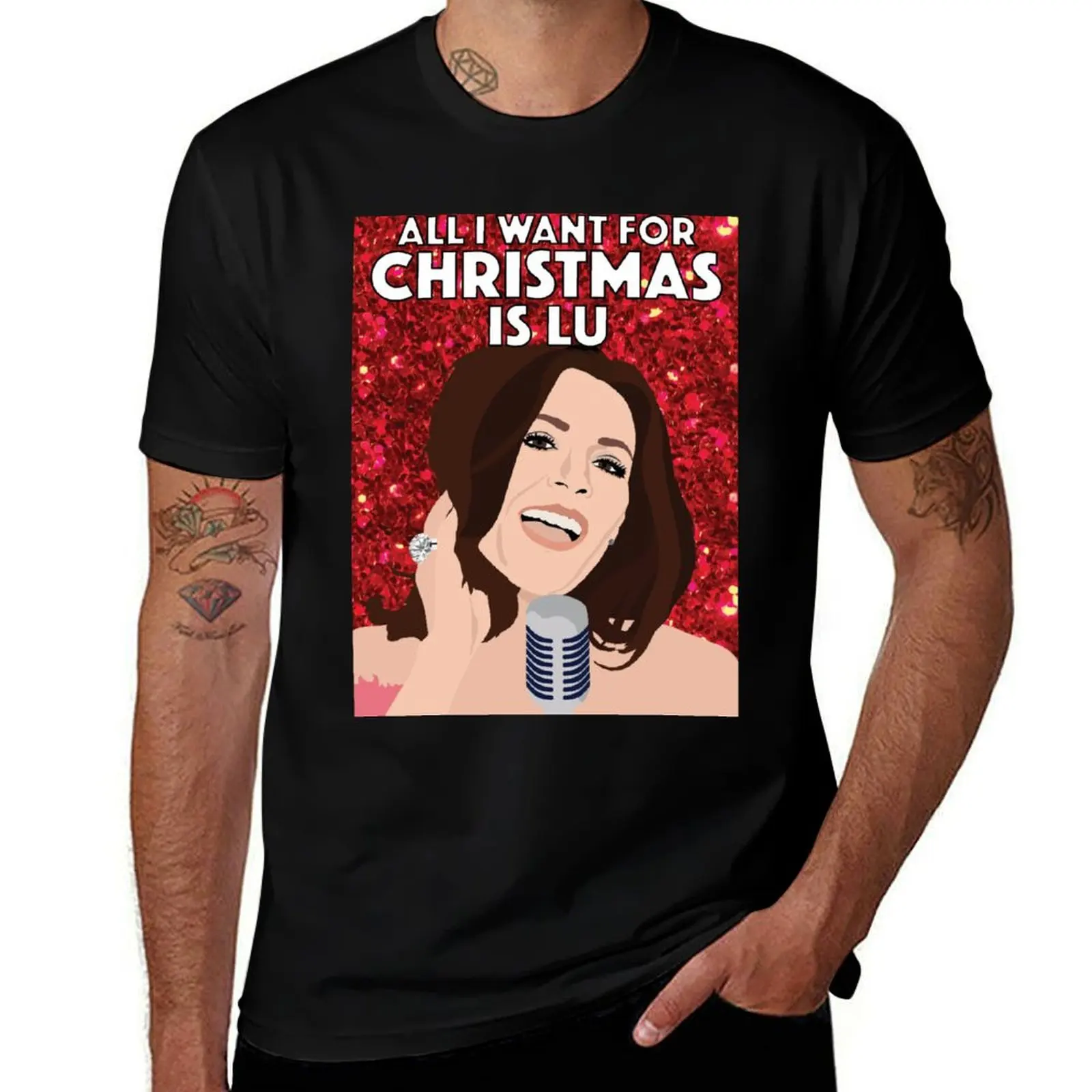 

COUNTESS LUANN DELESSEPS All I Want For Christmas Is Lu RHONY (Real Housewives of New York) CHRISTMAS T-Shirt