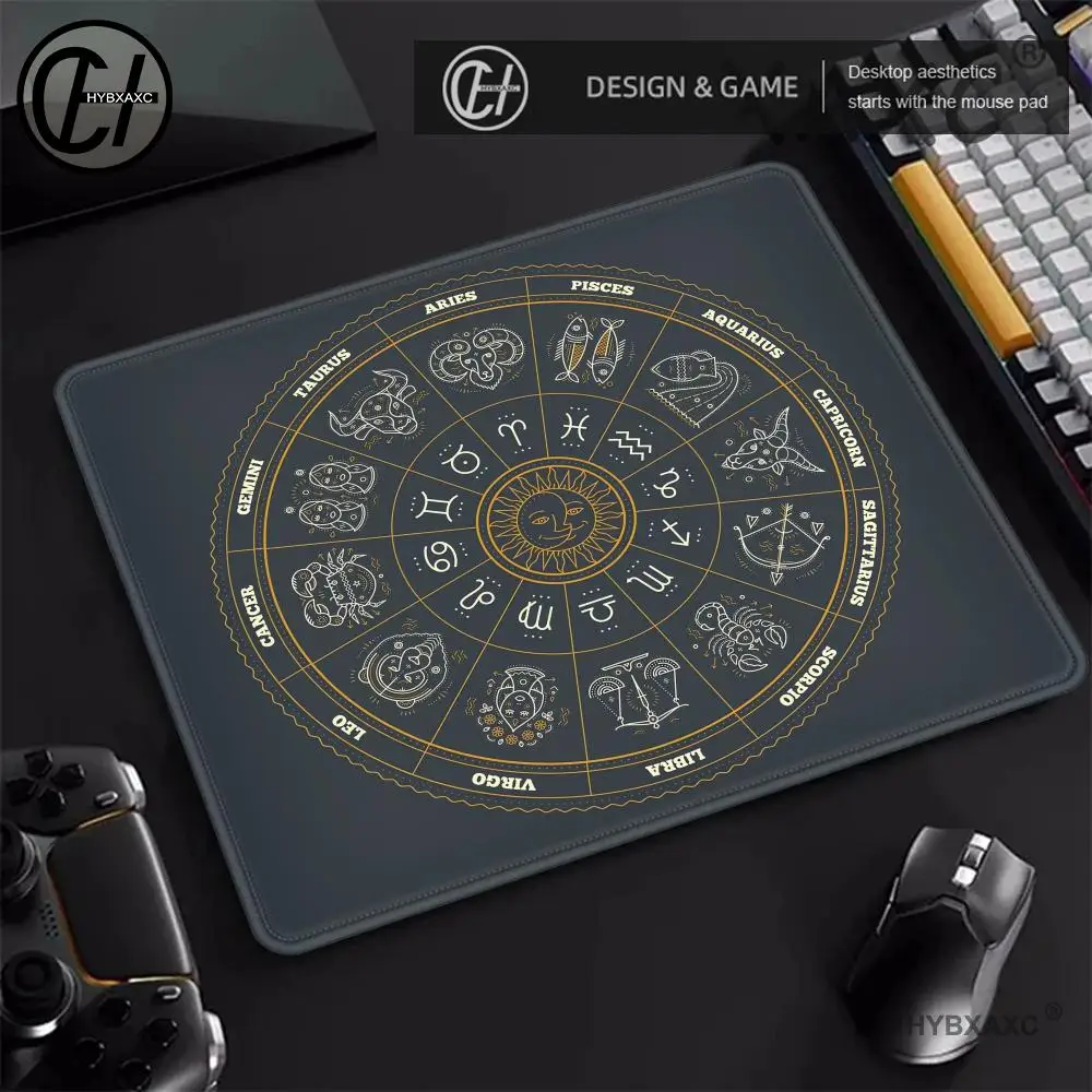 

12 Sun Signs Wheel Tarot Altar Cloth Rubber Small Mouse Pad Zodiac Signs Calendar Tarot Desk Mat Pc Acessories