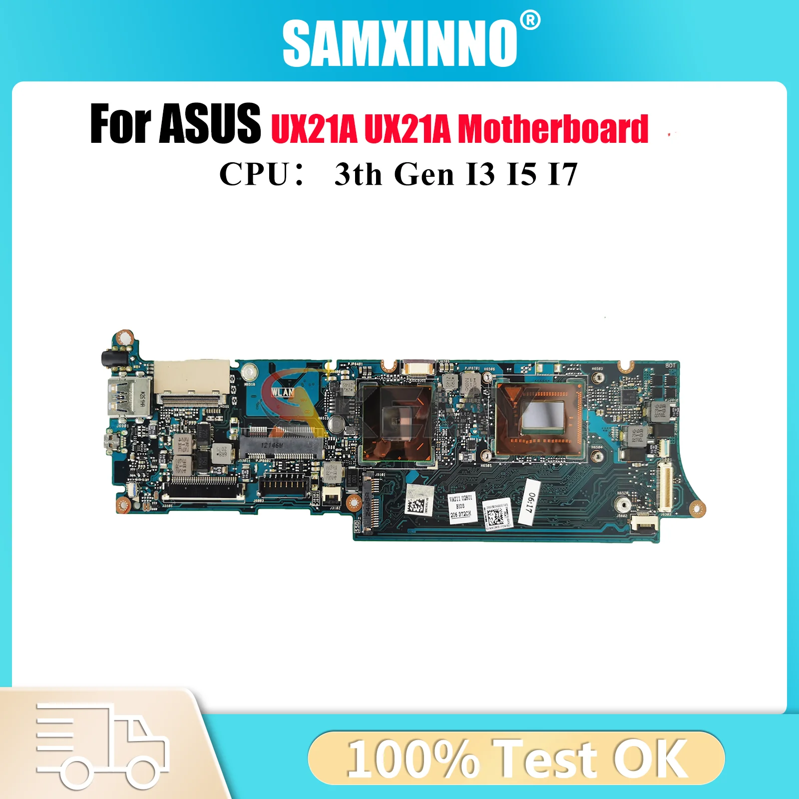 

UX21A Laptop Motherboard For ASUS ZenBook UX21A UX21A Notebook Mainboard With CPU 100% tests OK fast shipping High quality