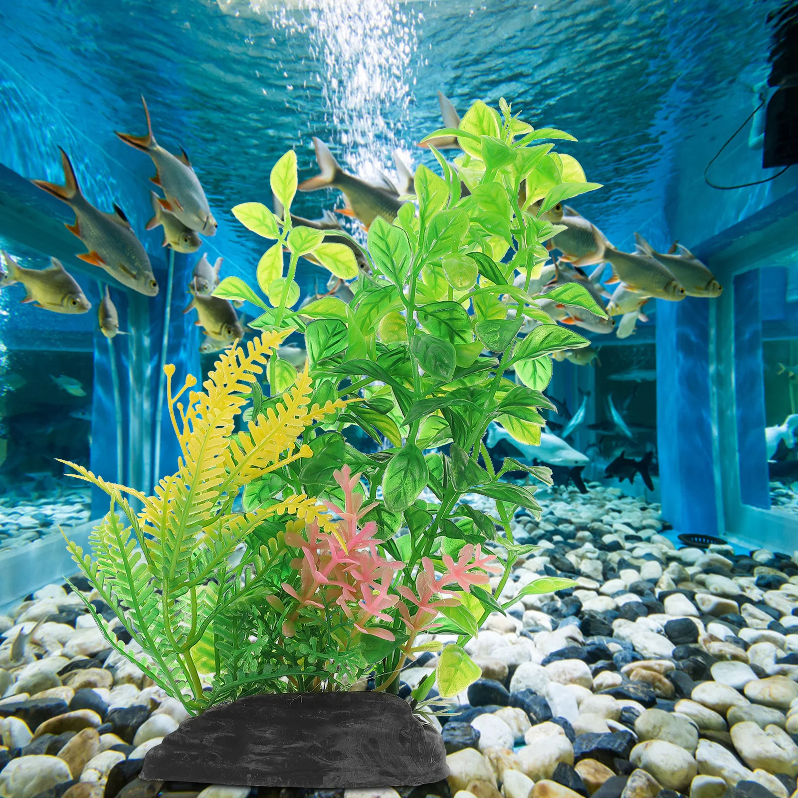 

Aquarium Plant Plastic Fake Fish Tank Decoration Realistic Modeling Durable Safe Easy Maintain Lively Hide Play