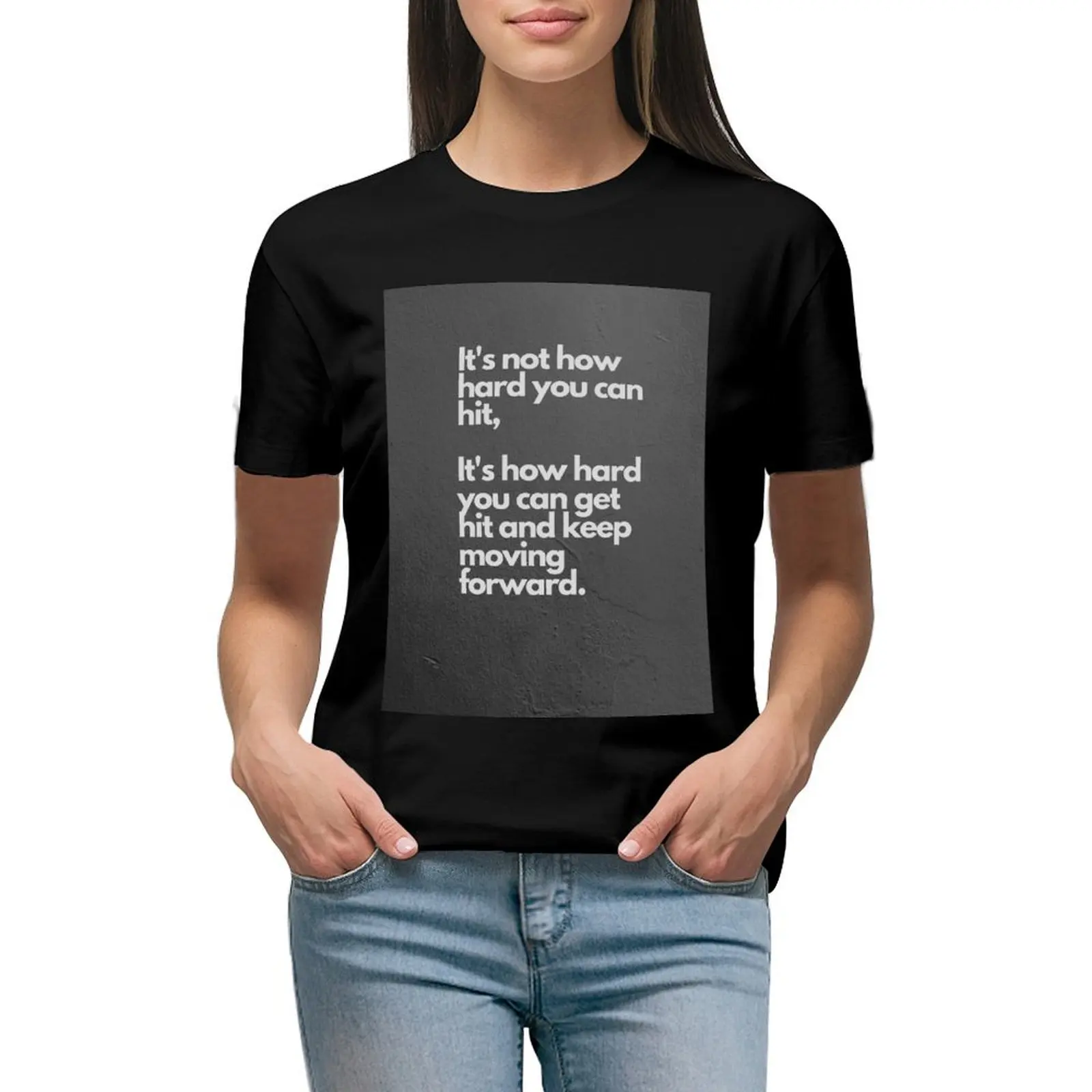 It's how hard you can get hit...!! T-shirt graphics female cute clothes western t-shirt dress for Women