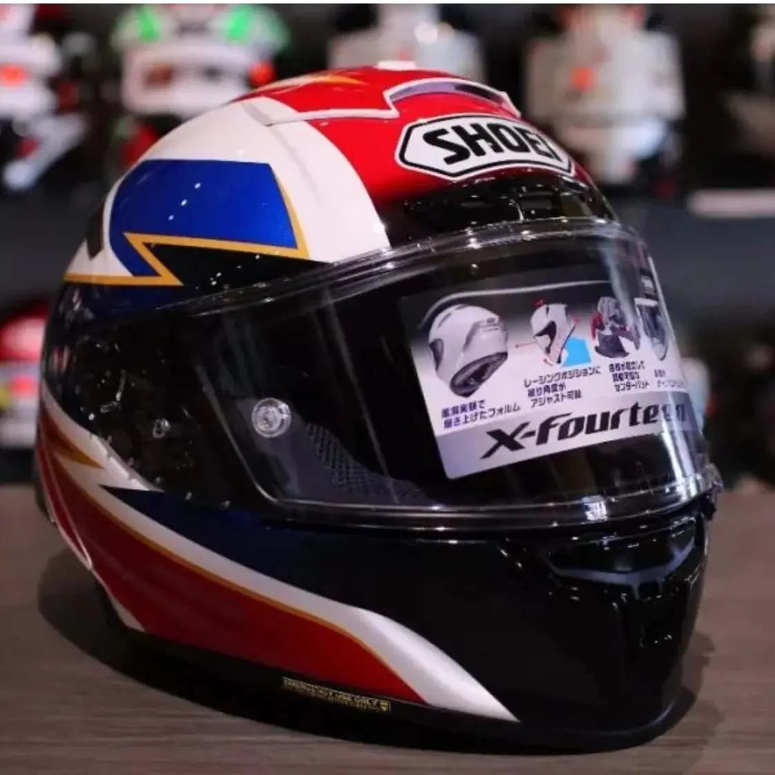 

Full Face Motorcycle helmet X14 SHOEI X-14 X-Spirit RED BULE WHITE Riding Motocross Racing Motobike Helmet Casco De Motocicleta