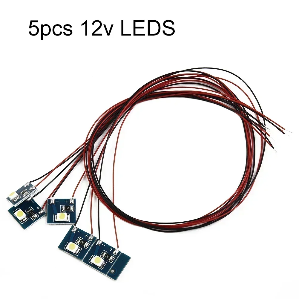 5pcs Model Railway Interior Light 12V LED LED 3528 White/Warm Building Interior Lamp Light Set For Hornby Pre-wired