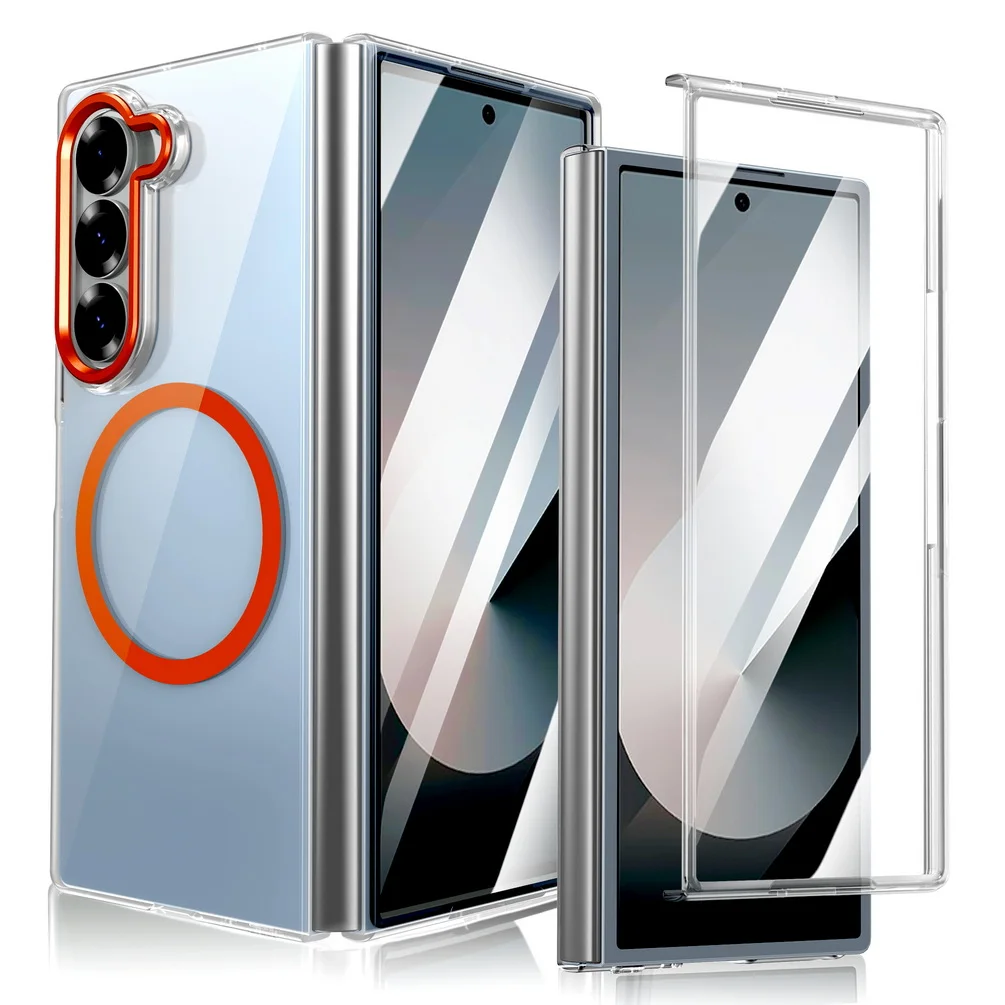 

Металлические края камеры, магнитный адсорбционный защитный чехол из закаленного стекла для Samsung Z Fold 7 5 Fold6 Galaxy Z Fold 5 4 3 Cover