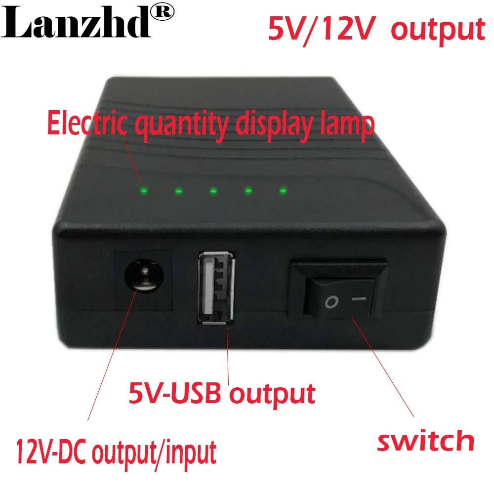 2024 NEW 5V 12v 18650 3400mAh Lithium Li ion Battery pack 3S1P DC 12V and USB 5V Mobile power With 5521 cable and charger