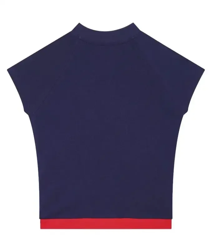 Casual Women's Printed Zip Up Crop Tops Chic Short Sleeves Round Neck Color Block Hem Blouse 2026 New Lady Commute Street Shirts