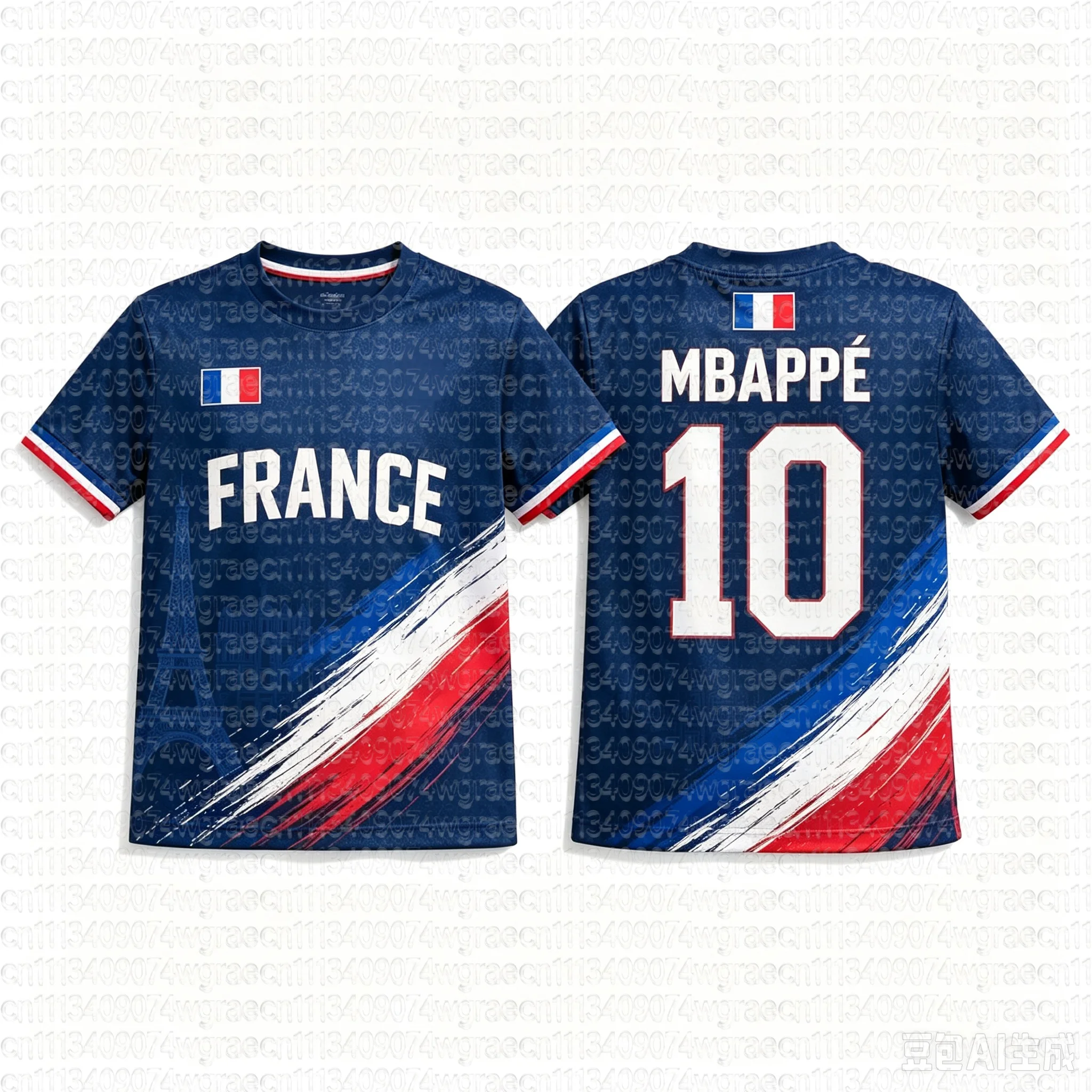 2026 Special Mbappé 10 Fußballtrikot T-Shirt Shorts Set Damen Herren Harajuku FRANKREICH Fan-Shirt Shorts Set Kinder Trainingsanzug 2-teiliges Set – Detail 8