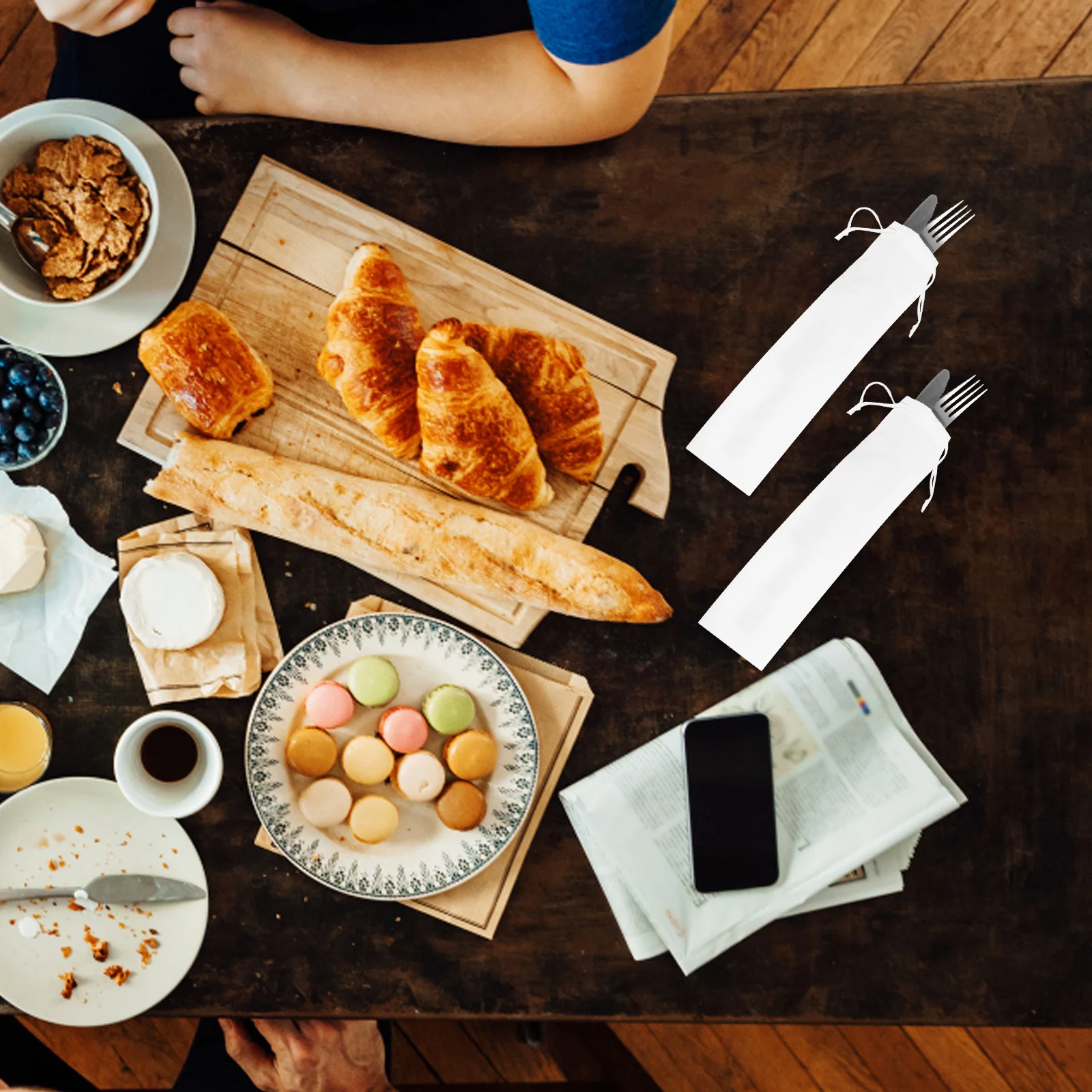 

6Pcs Portable Cutlery Pouch Linen Cotton Tableware Storage Bag Drawstring Picnic Utensil Organizer for Camping Hiking Travel