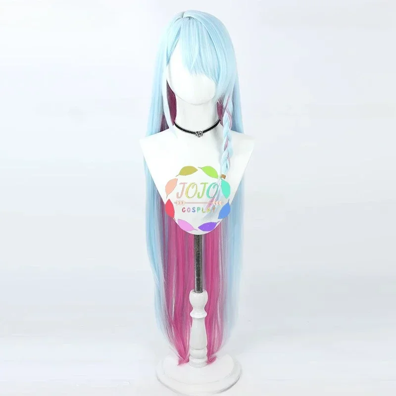 New Skin Arona Cosplay Wig Blue Archive 103cm Long Blue Pink Mixed Straight Hair  Anime Heat Resistant Synthetic Halloween Party