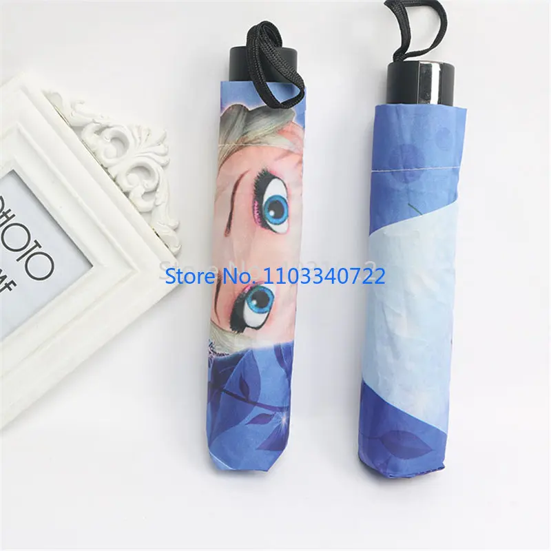 Anime Children Trifold Umbrella Portable Mickey Minnie Mouse Disney Preschool Student Baby Girl Adult Sunscreen Kids Gift