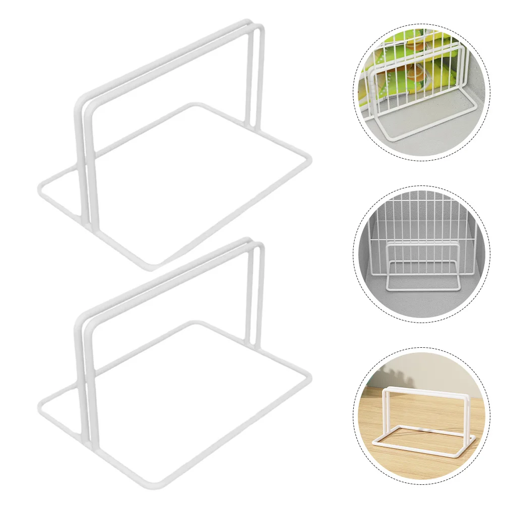 Base divisora de hierro resistente para nevera, estante organizador para congelador, refrigerador, armario, partición de alambre de almacenamiento, 2 uds.