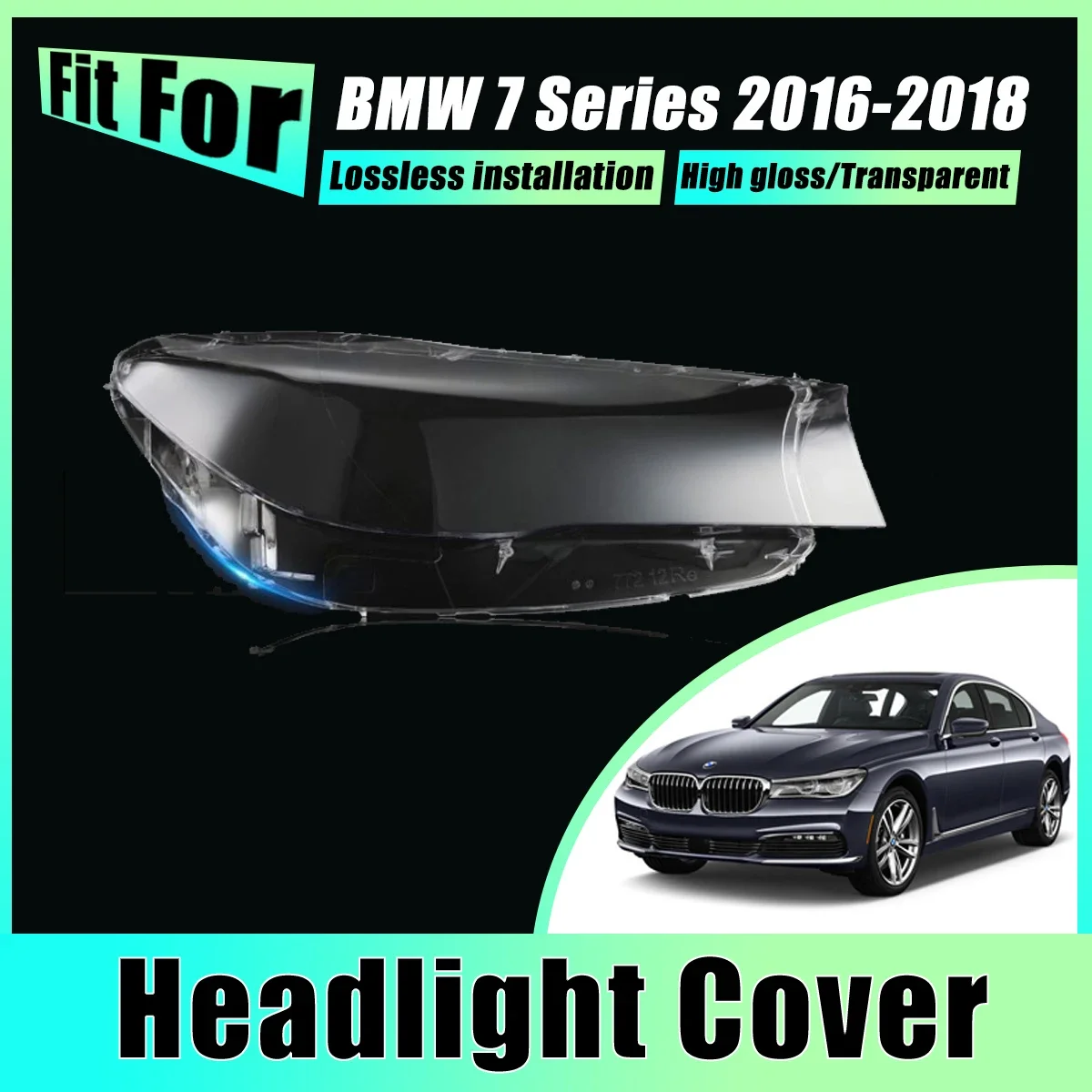 

LH RH Headlight Covers For BMW 7 Series 2016-2018 G11 G12 2017 Head Light Caps Front Lens Fog Lampshade Headlamp Car Accessories