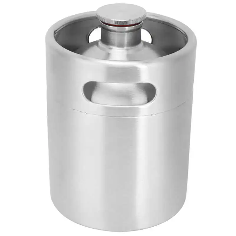 2L/3.6L Beer Keg Mini Stainless Steel Beer Barrel with Lid for Home Hotel Winemaker Supplies Ultrasoon Reiniger