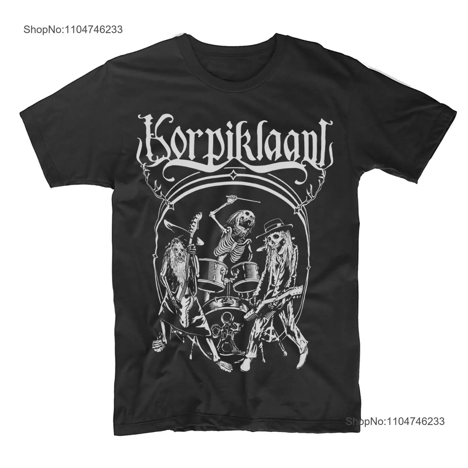 تي شيرت Korpiklaani Metal Rock للرجال والنساء S M L XL 2 3XL USA عتيق مغسول للارتداء اليومي رسومات أنيقة قابلة للتنفس #1