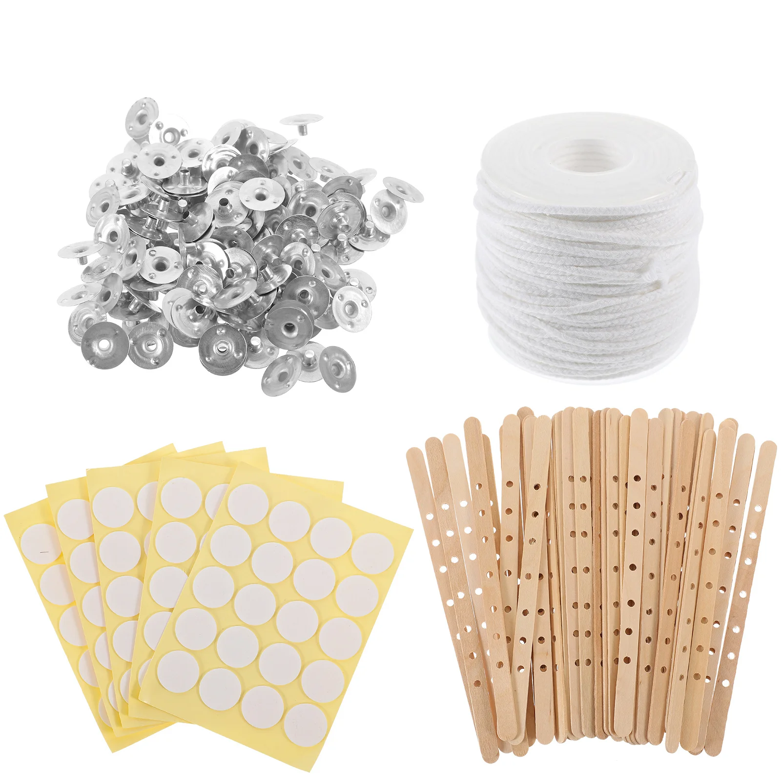

Wicks Set Wick Centering Devices Stickers DIY Making Supplies Stable Wood Metal Material Wicks Wick Centering Tool