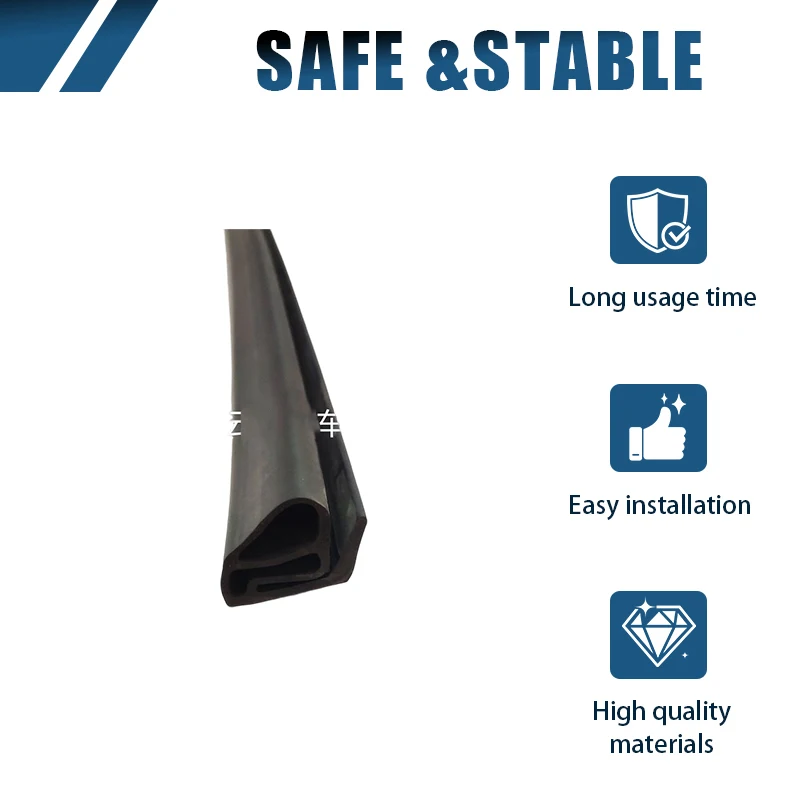 NEW Passenger Door Lower Seal Rubber Strip Black, 0.9M Each, Suitable for Yutong Kinglong Bus Parts