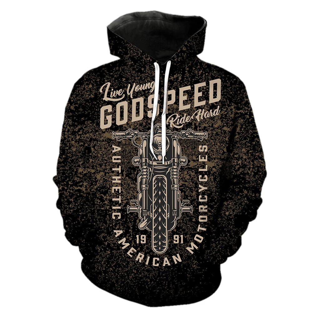 

Vintage Cartoon Motorcycle Men's Hoodies 2022 Hot Sale Long Sleeve Oversized 3D Print Fashion Sweatshirts Unisex Streetwear Cool
