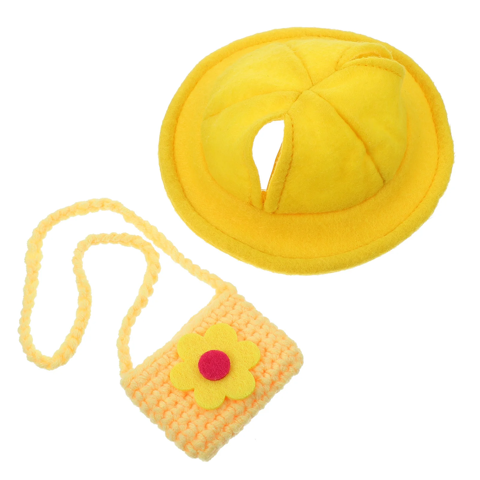 

1Set Bunny Small Hat and Bag Pet Rabbit Costume Festival Decor for Daily Wear Holidays Rabbit Hat Bunny Small Bag