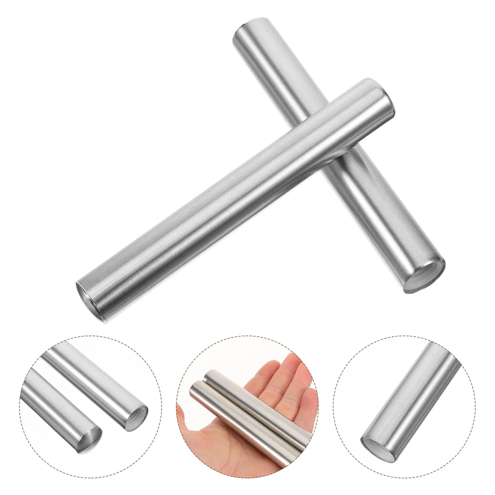 

2Pcs Toilet H Stainless Steel Ergonomic Compatible Replacement Parts Bathroom Cleaning Tools Pole Attachments Brush Repair