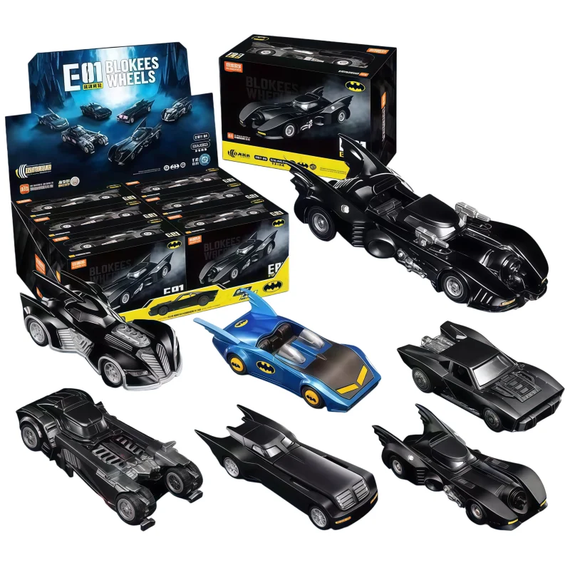 Nuevo Blokees Batman E01 Gotham Velocity Batmobile, Bloques de Construcción, Superhéroe de DC, Modelo de Vehículo para Armar, Auto Coleccionable, Juguete para Fans, Regalo