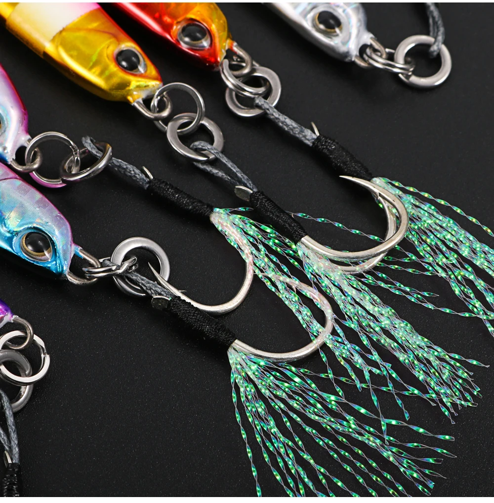 JIGGING PRO Drag Metal Cast Metall-Jig 20g 40g Leuchtender Weitwurf-Küstenjig für Salzwasser-Angeln auf Seebarsch – Detail 8
