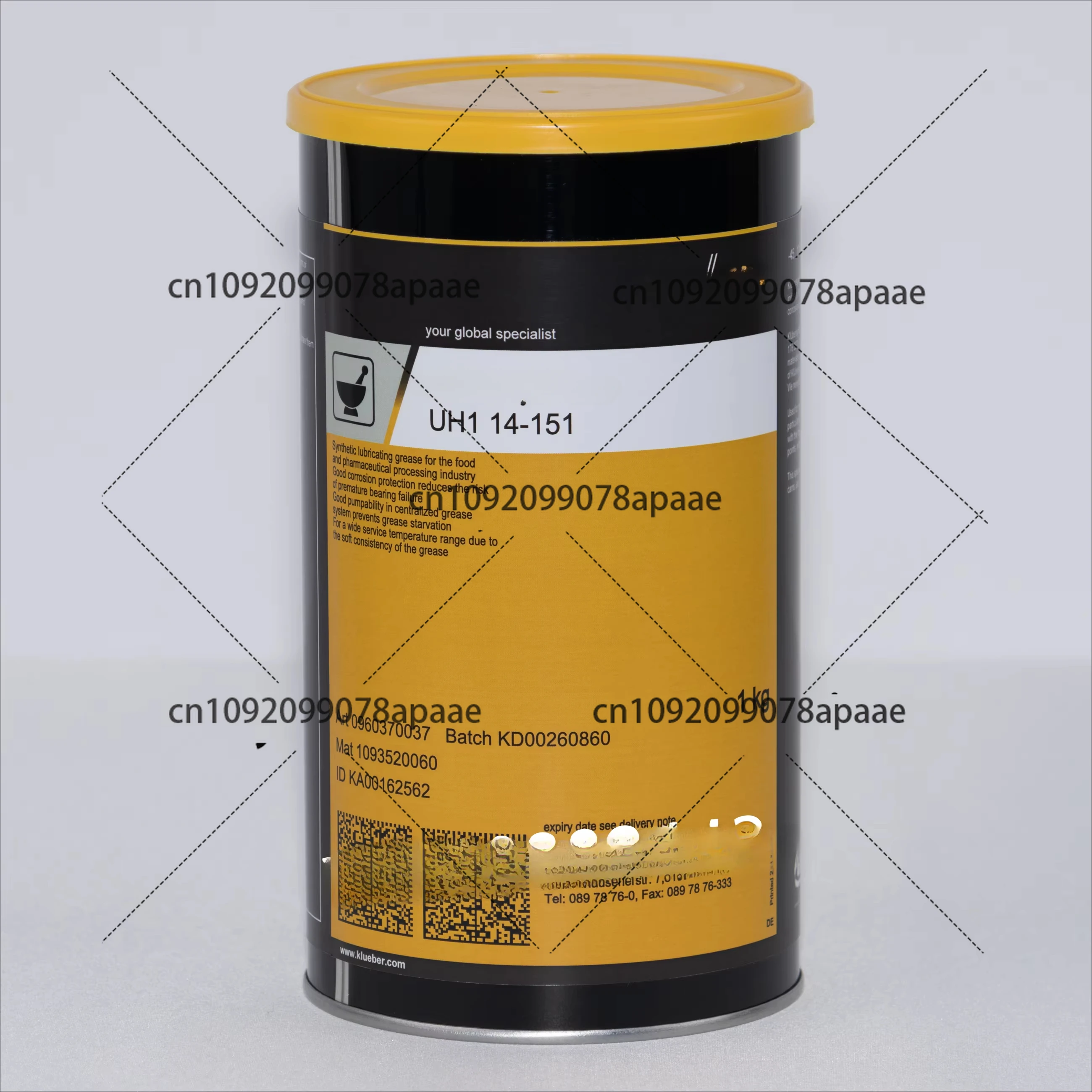 

FOR KLUBERSYNTH UH1 14-31 151 222 1600 Greases for food processing and pharmaceutical industries