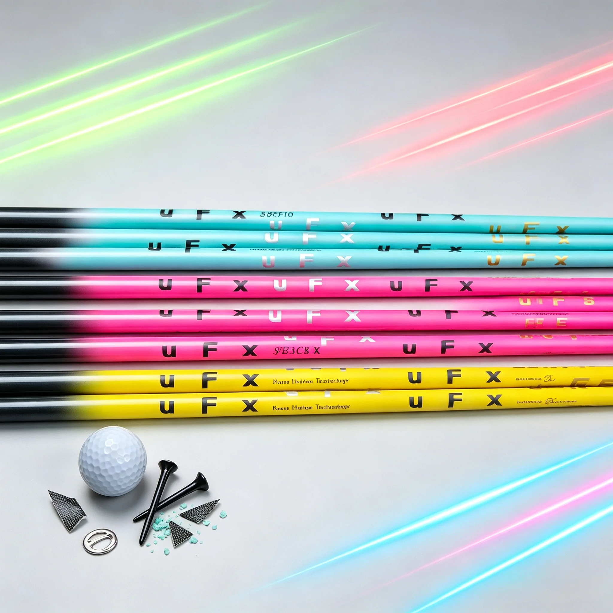 45inch Af Full Range of Carbon Fiber Shafts for Irons, Five-Axis Lightweight Manufacturing, High Elasticity, Stability, Long Distance Accuracy, Sf405/Sf505/Sf505X/Sf505Xx Multiple Specifications, Three Colors Available, Golf Iron Shaft Replacement Shafts