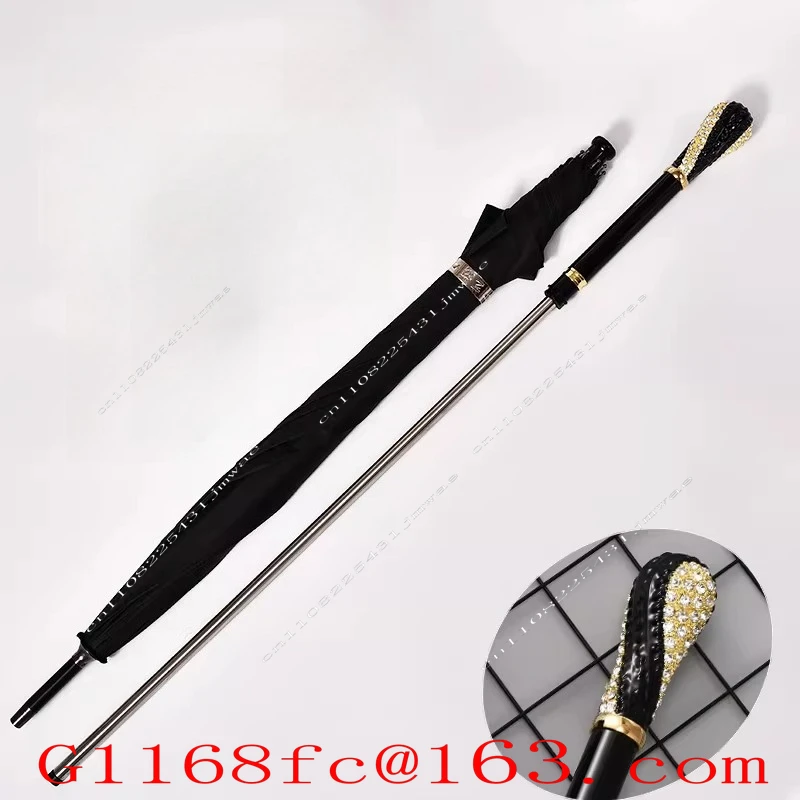 Simple Long Handle Straight Pole Creative Self-defense Umbrella