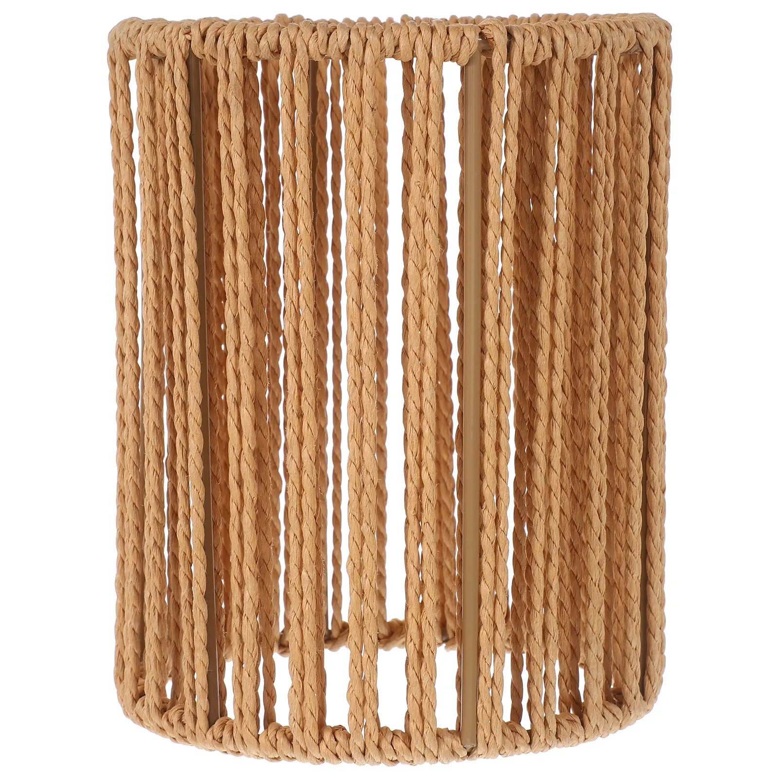 

Rustic Woven Paper Rope Lampshade Smooth Surface Gentle Texture Easy Install Pendant Light Cover Home Hotel Decoration