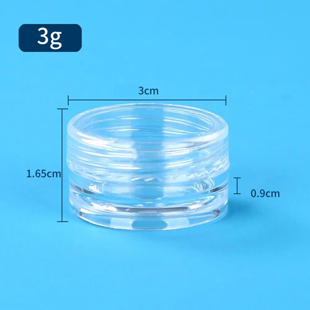 Transparent Clear Cream Jar Empty Sub-bottling Plastic Small Round Jars Roundness Portable Jewelry Storage Box Women