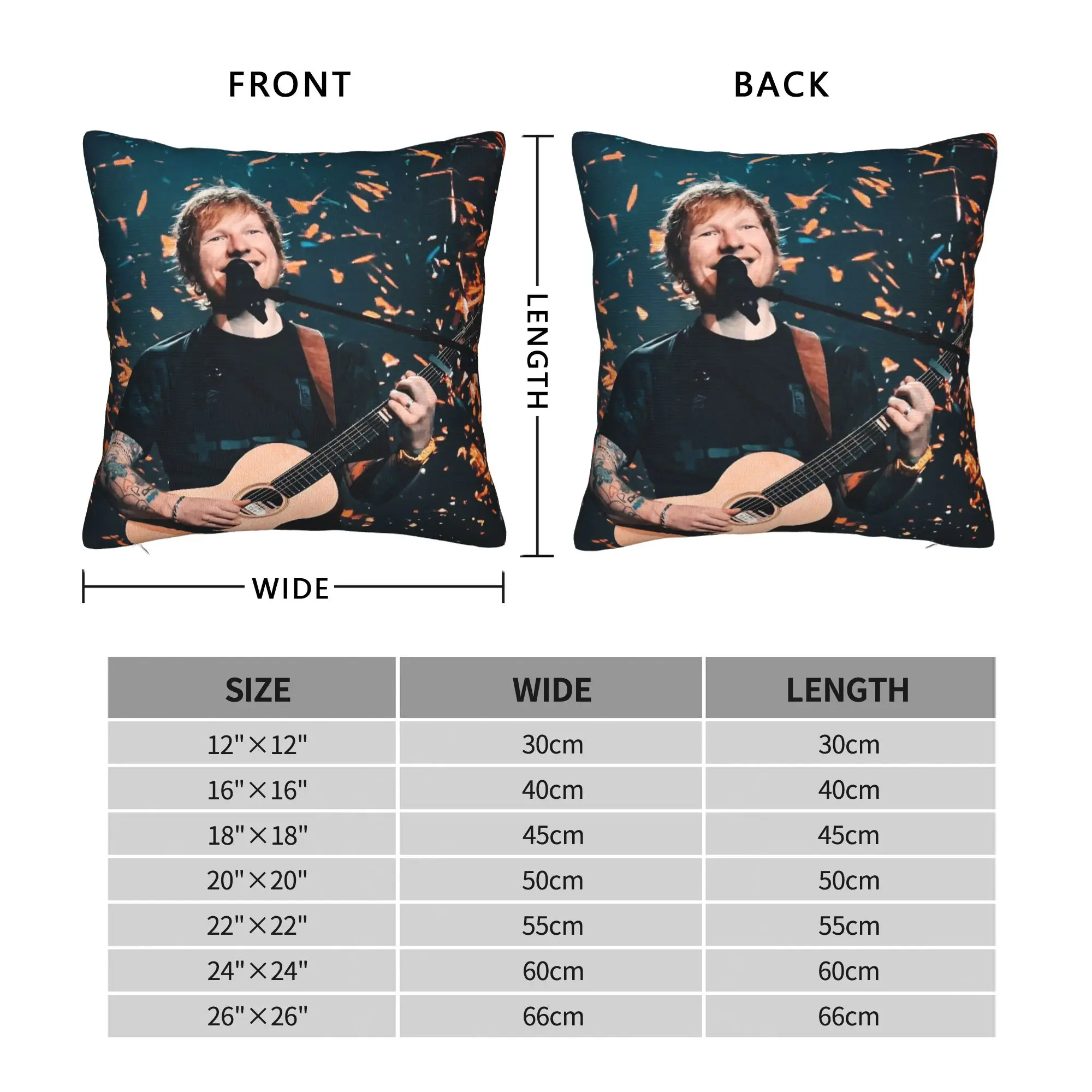 أغطية وسائد للديكور Ed Sheeran Loop Tour 2026 ملحقات غرفة النوم رمي كيس وسادة غطاء انغلق متعدد الحجم