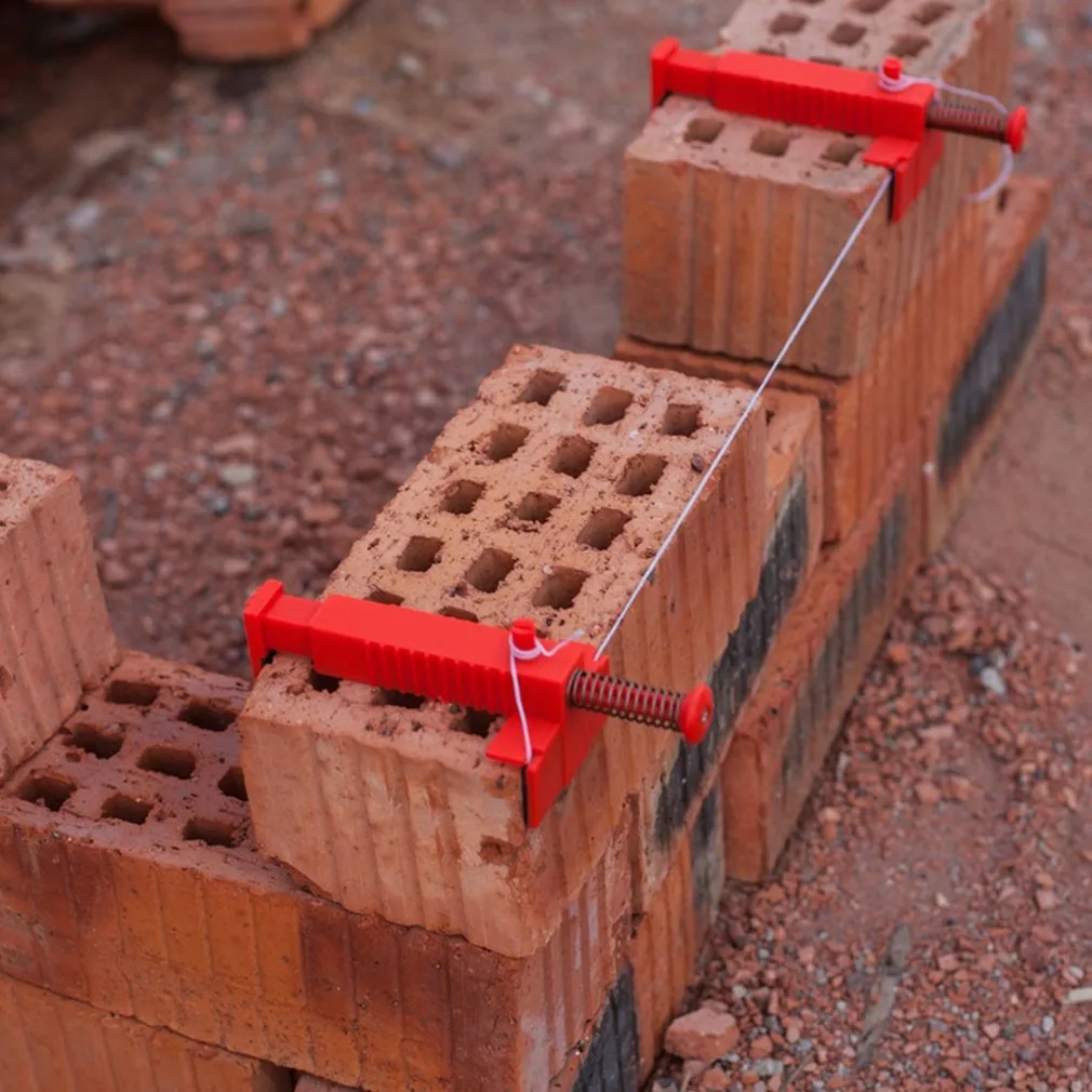 2-4PCS Bricklaying Wire Drawer Brick Leveling Line Runner Wire Puller for Construction Masonry Building Fixer Measuring Tools