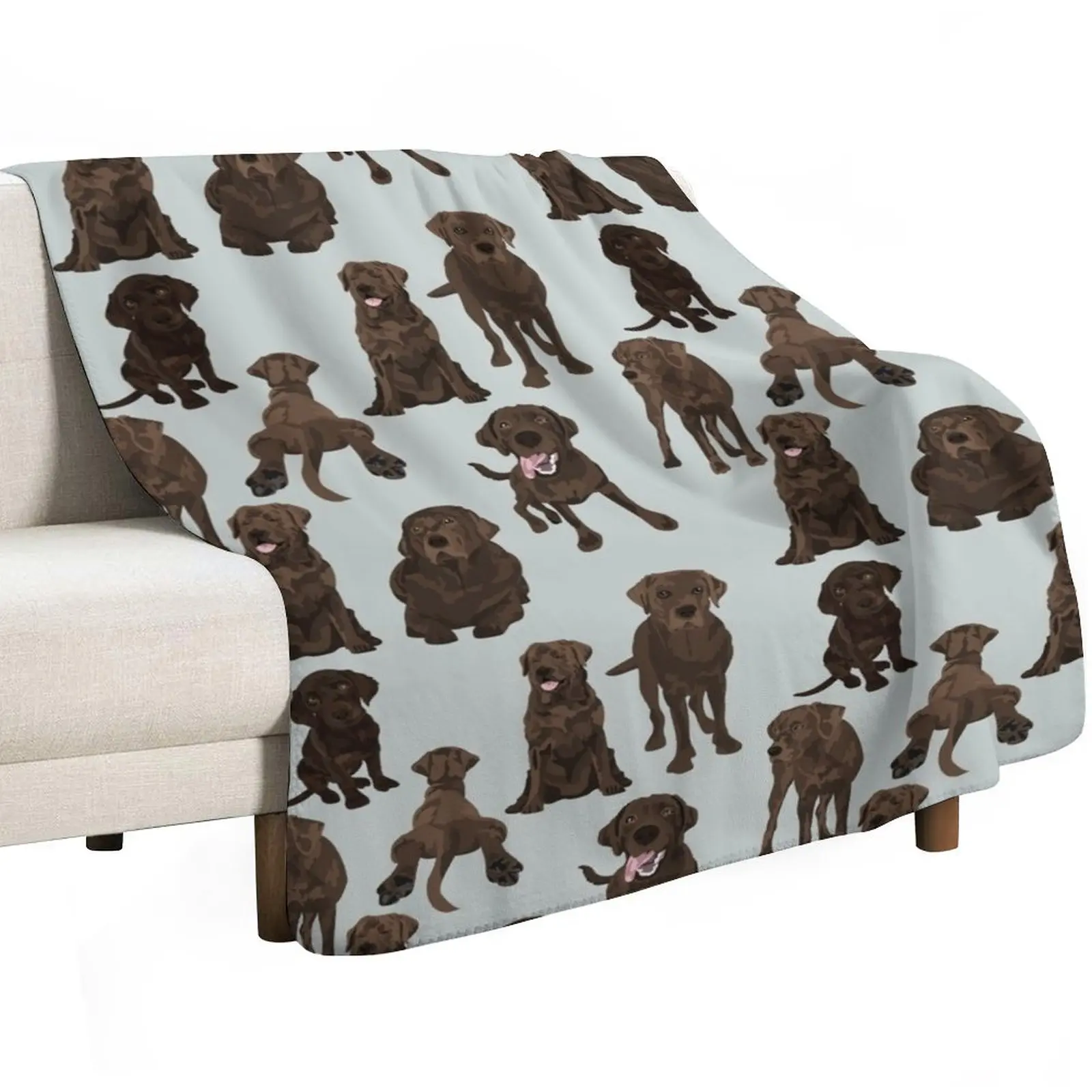 Chocolate Labrador Throw Blanket Decorative Sofas Blankets For Sofas Personalized Gift Picnic Luxury St Polar Blankets