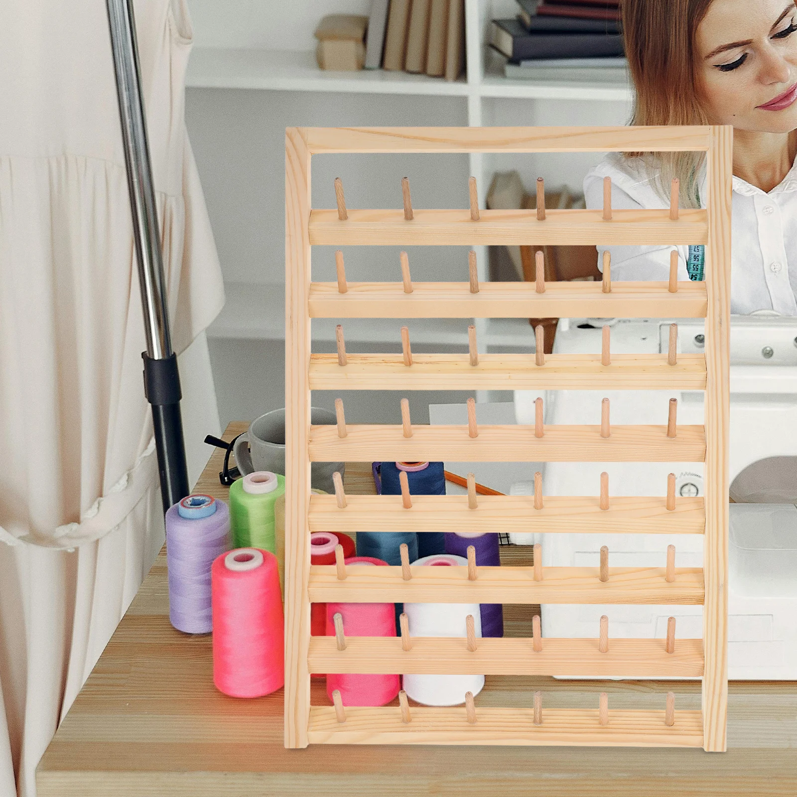 

Spool Stand Embroidery Base Thread Household Sewing Spools Holder for Machine Office Desktop Organizer Caddy-- Bracket