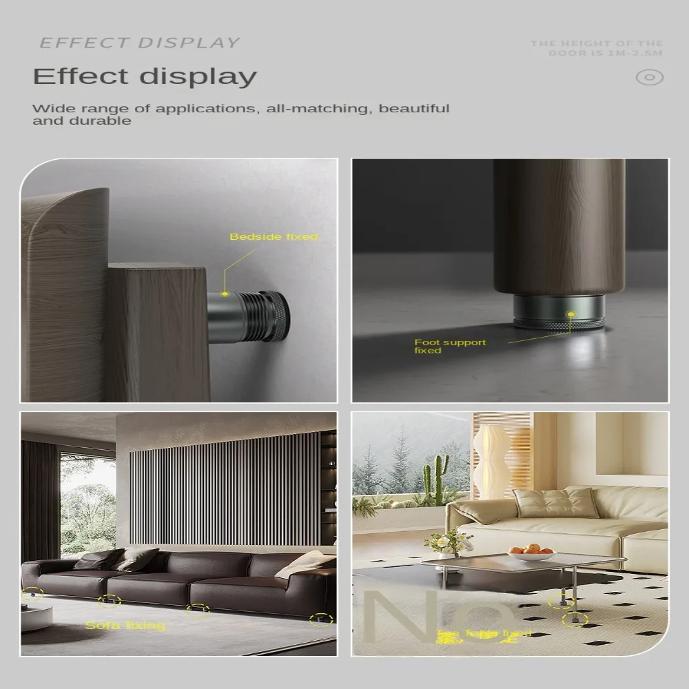 Alas tempat tidur kaki meja logam tahan lama, antiselip tahan guncangan alas peredam kejut dapat diatur