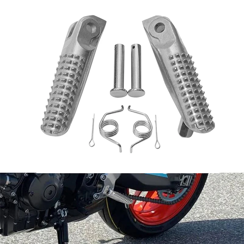 1SET Fahrer Vorne Fußrasten Fußstützen Pedale Für Yamaha MT09 2021-2025 XSR900 2022-2024 YZF R7 2022-2025