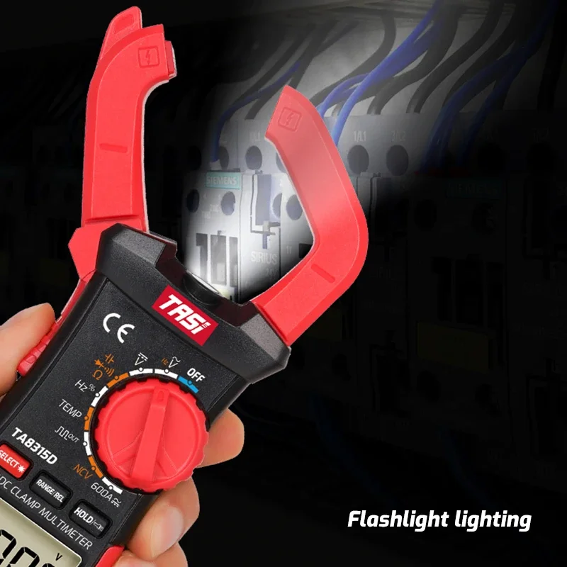 TASI TA8315A Clamp Multimeter 1000V 600A True RMS Auto Range Digital AC DC Clamp Meter