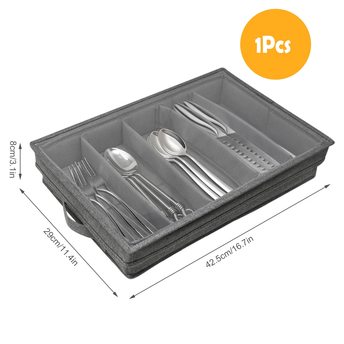 バーベキュー・調理用品 BRIEFING REVERSIBLE CUTLERY CASE Picnic Flatware Storage Case Lid 5 Compartment Silverware Storage
